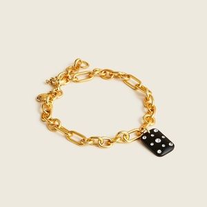 J CREW HARMON SPARKLE DOMINO CHAIN BRACELET NWT
